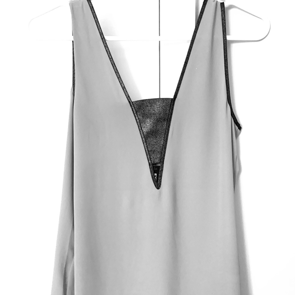Grey and Black Metallic Tank * NEW WITH TAGS